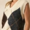 At The Right Time Ivory Argyle V-Neck Sweater Vest