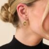 Better This Way Interlocking Gold Hoop Earrings