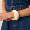 Came Back Better Ivory Marble Twisted Bangle Bracelet