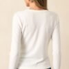 Back To The Basics Ivory Scoop Neck Long Sleeve Top