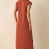Between Now And Then Terracotta Cotton Sleeveless Maxi Dress