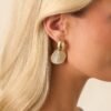 Beneath The Open Sky Gold Textured Drop Earrings