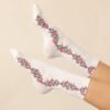 Blossom of the Beloved White Floral Crew Socks