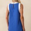 Bring The Good With You Blue Cotton Shift Mini Dress
