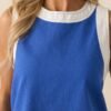 Bring The Good With You Blue Cotton Shift Mini Dress