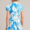 Big Feelings Blue Floral Button Front Mini Dress