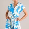 Big Feelings Blue Floral Button Front Mini Dress